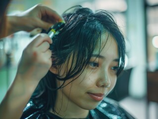 Fototapeta premium Hair Styling and Beauty Service