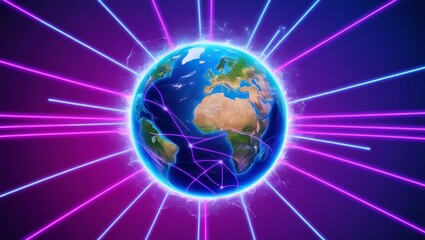 Obraz premium Abstract network technology background with dots and lines on a white canvas, representing AI systems, digital connectivity, and data flow in a clean, modern, and minimalist design