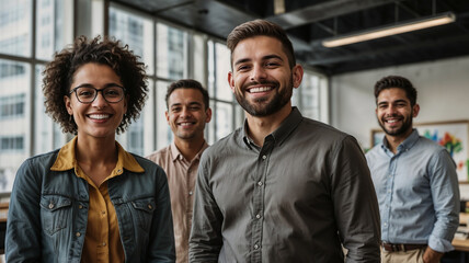 Teamwork Group of business people working together