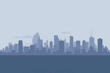 Fototapeta premium Skyline city border view wallpaper