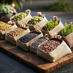 Spices and herbs, a colorful display of healthy, dried ingredients in a bustling market, offering a variety of flavors for any cuisine