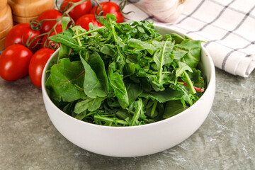 Arugula and spinach mix salad