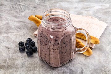 Blueberry milkshake sweet dessert drink