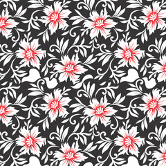 Flower Design pattern For Fabric, background.