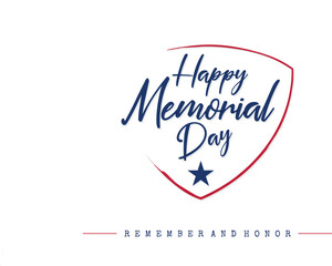 Fototapeta premium Memorial Day Remember and Honor poster background design