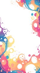 Abstract Colorful Swirl Background With Copy Space