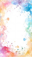 Obraz premium Watercolor Splashes Border Frame Design