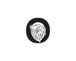 letter O geometri lion logo.eps