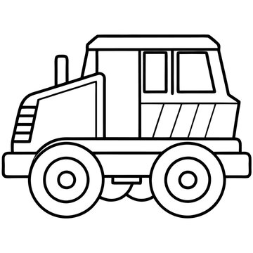 recommend clip art: construction vehicle outline coloring book page line art drawing