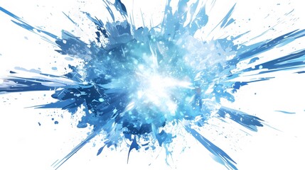 Naklejka premium Abstract Blue Paint Splatter Explosion Background