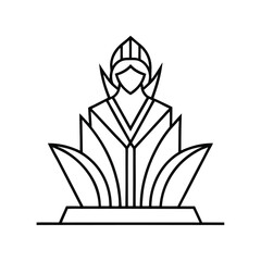 Single line drawing art deco concept. Continuous line draw design graphic vector on white background