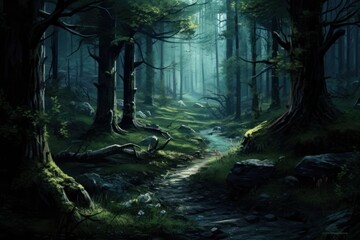 Fototapeta premium Forest landscape 