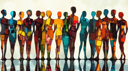 Obraz premium Colorful Silhouettes.