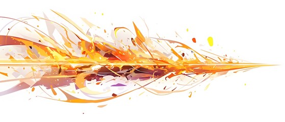 Abstract Orange and Yellow Watercolor Design
