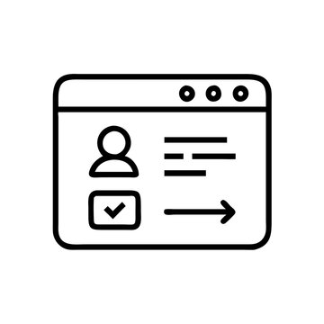 Online registration interface with user profile illustration for online learning
