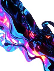 Obraz premium Abstract D Liquid Design Blue Purple and Black