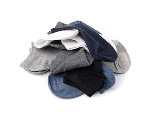New Cotton Socks Isolated, Folded Sportswear Set, Classic Unisex Cotton Socks Collection