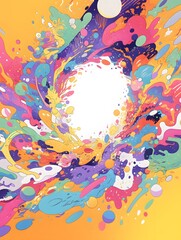 Abstract Colorful Swirls and Shapes Background