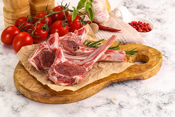 Raw Rack of Lamb for cooking