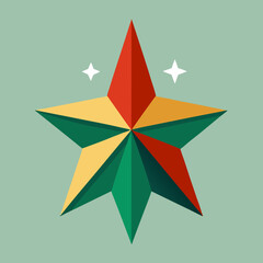Obraz premium Christmas star vector illustration