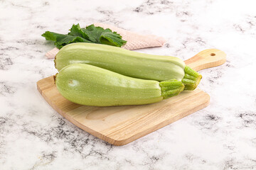 Raw frsh ripe zucchini vegetable