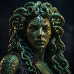 An enchanting view of the gorgon medusa as it glides through the sea with fluid grace