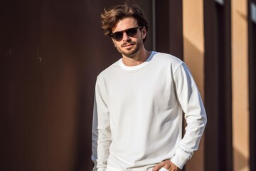 Obraz premium Long sleeve mockup apparel man clothing.