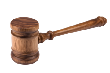 Gavel isolated on transparent or white background, png