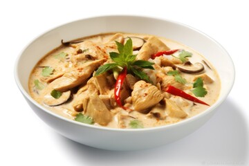 Thai food curry plate meal.