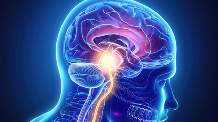 Human Brain Anatomy Illustration