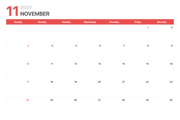 Calendar 2024. Calendar week 2024 starts on Sunday. Corporate minimalist clean calendar for...