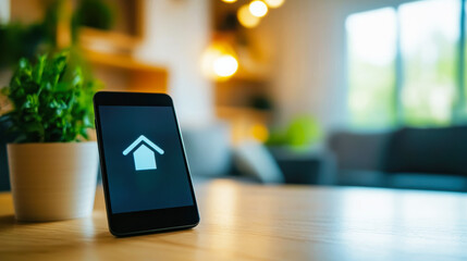 Smart home environment with interconnected devices like lights, thermostat, and security cameras controlled via a central touchscreen panel