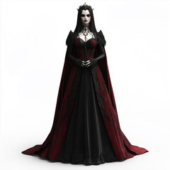 Naklejka premium 3D Vampire queen in gothic attire