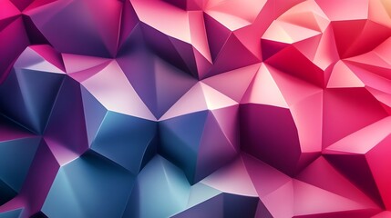 Obraz premium Captivating Polygon Mosaic in Vibrant Gradient Tones Digital Abstract Background