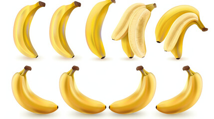bananas isolated on white background