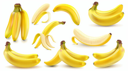 bananas isolated on white background