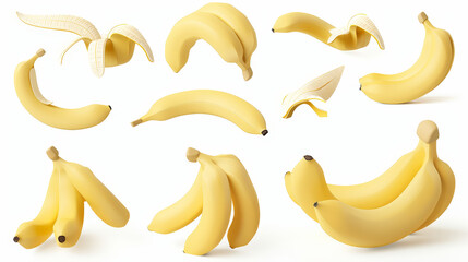 bananas isolated on white background