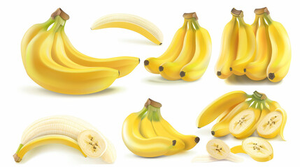bananas isolated on white background