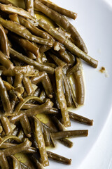 Fresh black-eyed pea salad with olive oil.