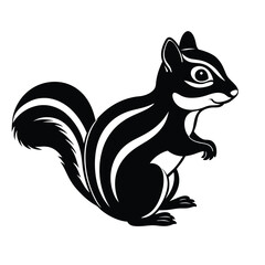 Squirrel Print silhouette victor art illustration eps