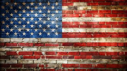 Old Grunge graffiti United States vector flag