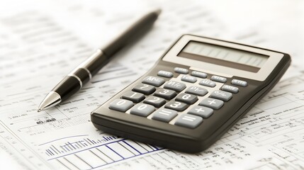 Business Planning and Financial Projections with Calculator on Desk