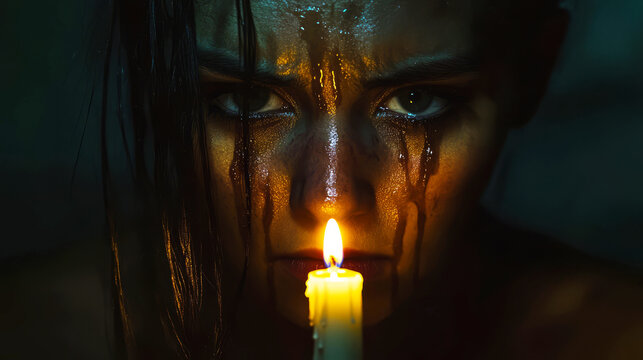 Mysterious Woman With Candlelight 