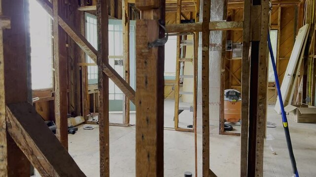 Bare room house remodel on a silder