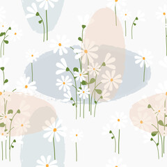Seamless floral pattern textile vector background