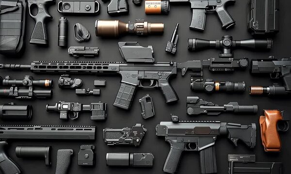 pistol and bullets