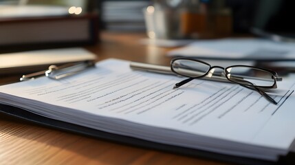 Open Binder with Detailed Business Plan and Corporate Strategy Notes