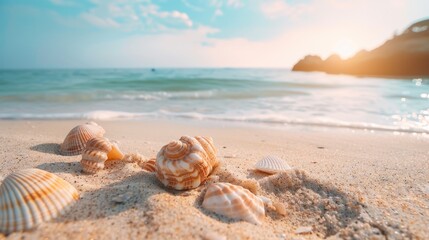 Seashells on a Beach
