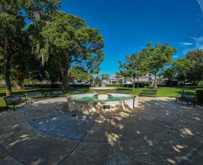 Water Fountain on a beautiful summer day at Winter Park, Florida