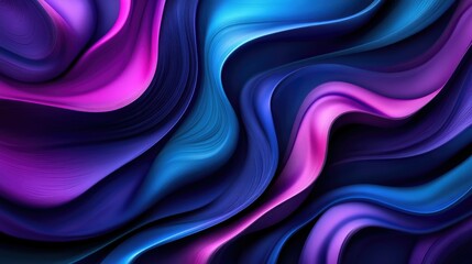 Obraz premium Abstract waves of vibrant colors in fluid motion.